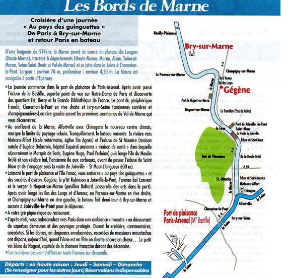 CROISIERE SUR LA MARNE